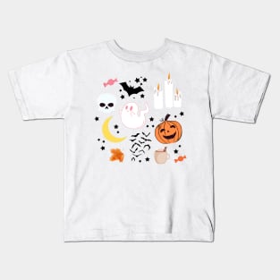 Fun gothic autumn pattern Kids T-Shirt